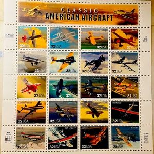 1996 Classic American Aircraft Collectable Stamps